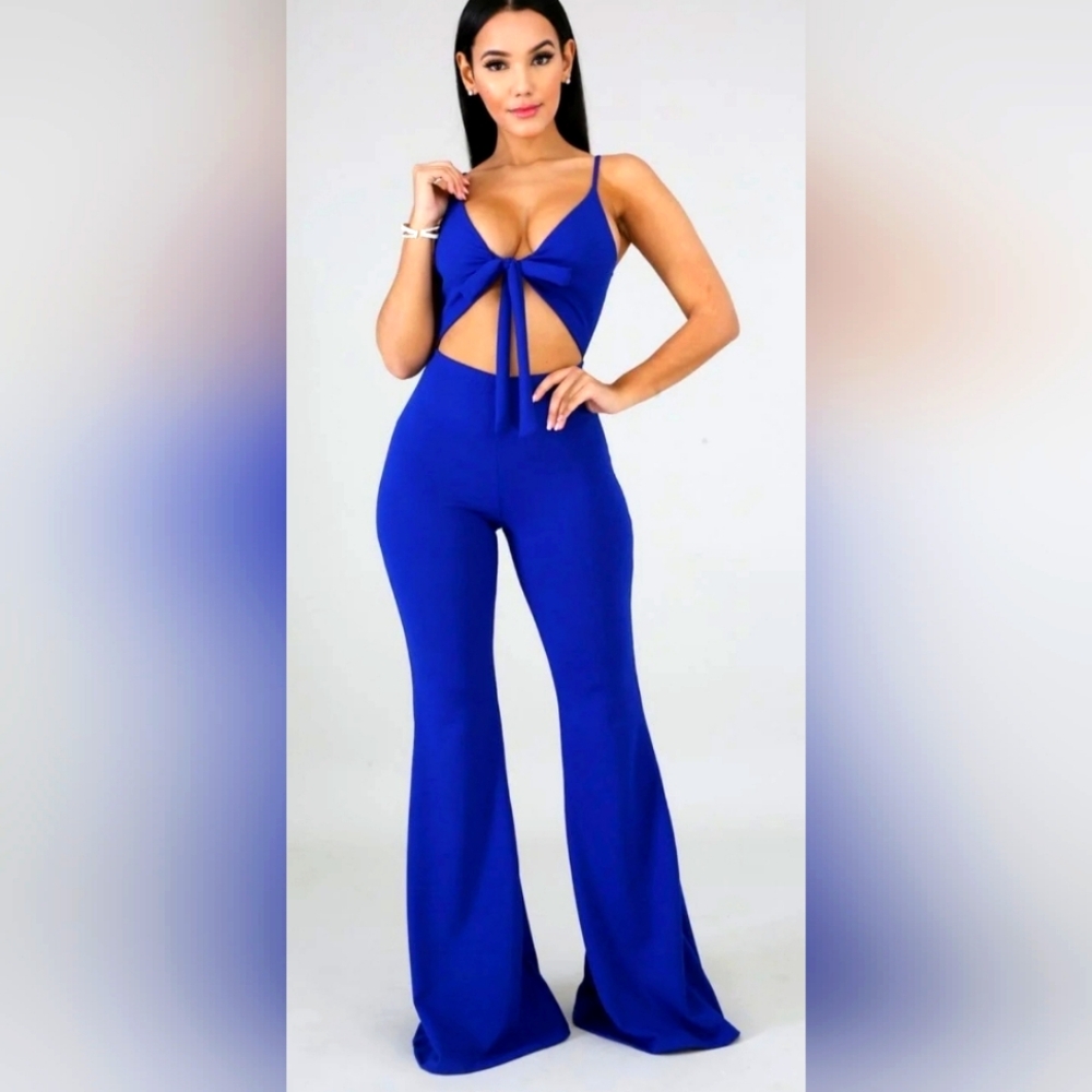 Tie Open Front Womens Jumpsuit Romper